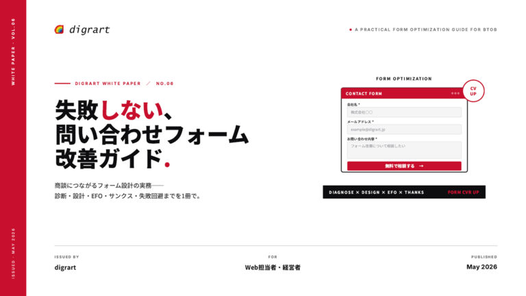 失敗しない問い合わせフォーム改善ガイド ─ 商談につながるフォーム設計の実務